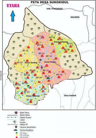 PETA DESA SUKOKIDUL KECAMATAN PULE KABUPATEN TRENGGALEK